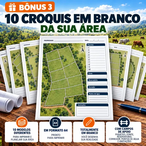Bônus 3 — 10 croquis em branco para planejar sua área