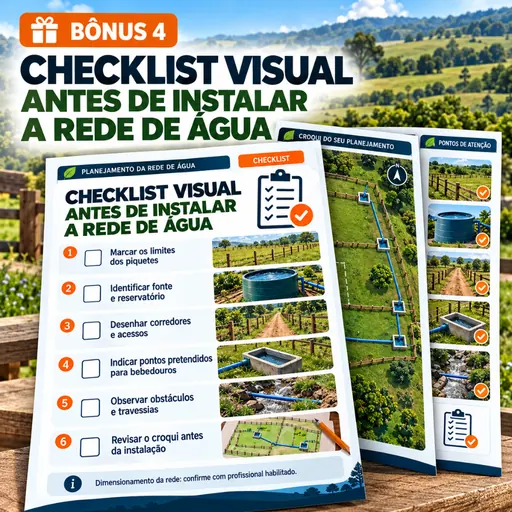 Bônus 4 — checklist visual antes de instalar a rede de água